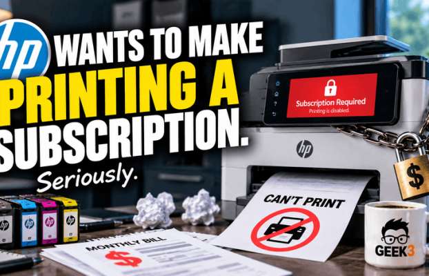 HP Now Wants a Subscription to Print?